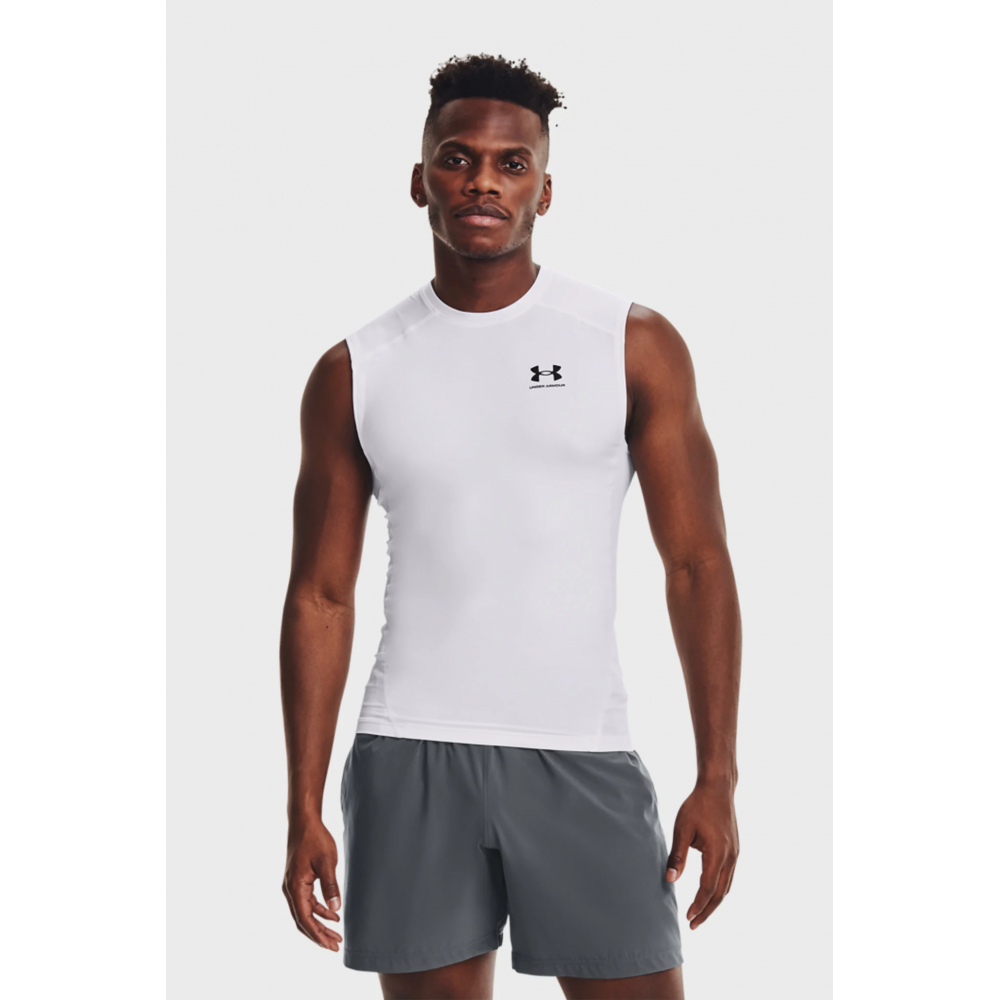 Майка компрессійна чоловіча Under Armour Men's HeatGear® Sleeveless Shirt (1361522-100)