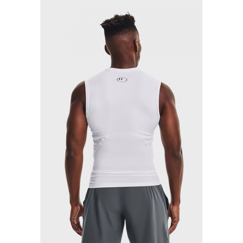 Майка компрессійна чоловіча Under Armour Men's HeatGear® Sleeveless Shirt (1361522-100)