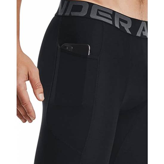 Шорти компресійні чоловічі Under Armour Men's HeatGear® Pocket Long Shorts (1361602-001)