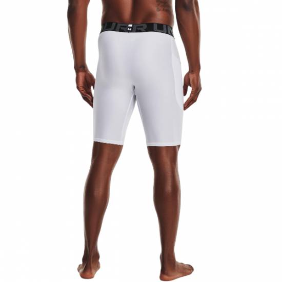 Шорти компресійні чоловічі Under Armour Men's HeatGear® Pocket Long Shorts (1361602-100)