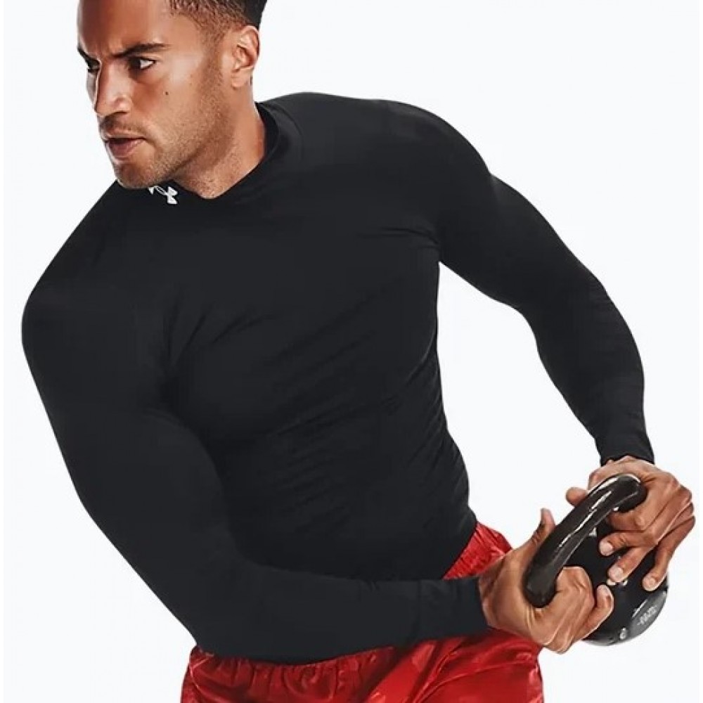 Футболка-лонгслів компрессійна чоловіча Under Armour Men's HeatGear® Mock Long Sleeve (1369606-001)