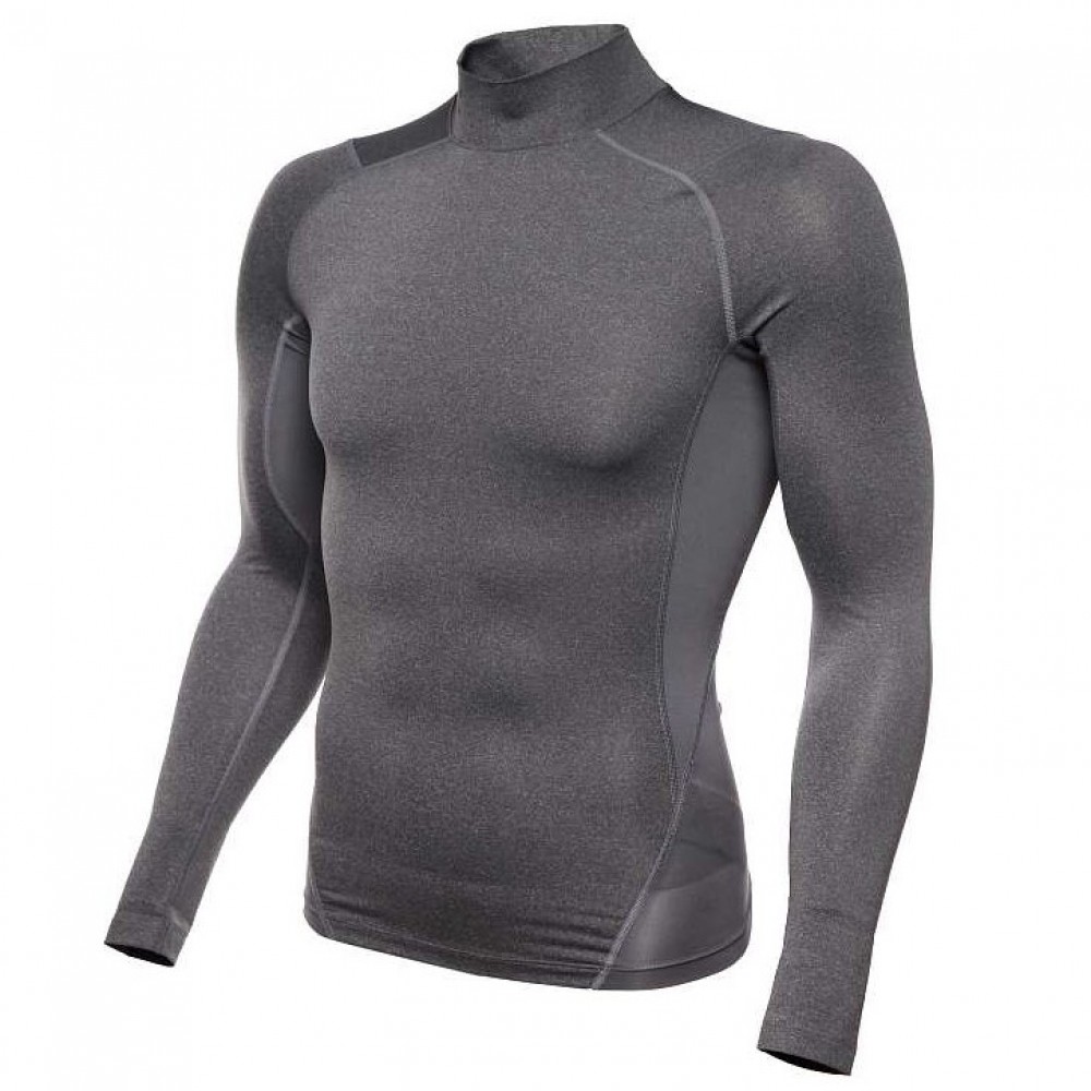 Футболка-лонгслів компрессійна чоловіча Under Armour Men's HeatGear® Mock Long Sleeve (1369606-090)