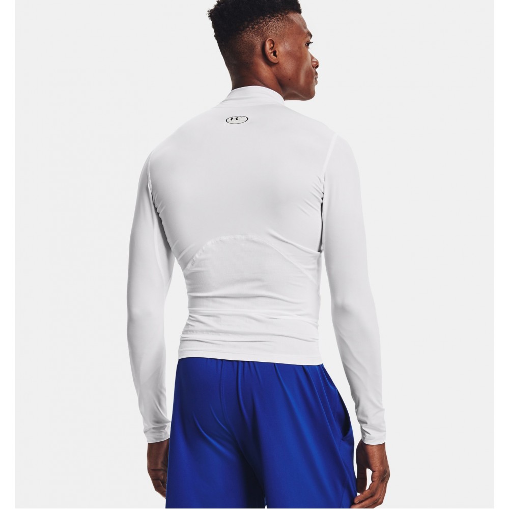 Футболка-лонгслів компрессійна чоловіча Under Armour Men's HeatGear® Mock Long Sleeve (1369606-100)