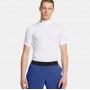 Футболка компресійна чоловіча Under Armour Men's HeatGear® Mock Short Sleeve біла оригінал (1372586-100)