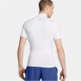 Футболка компресійна чоловіча Under Armour Men's HeatGear® Mock Short Sleeve біла оригінал (1372586-100)
