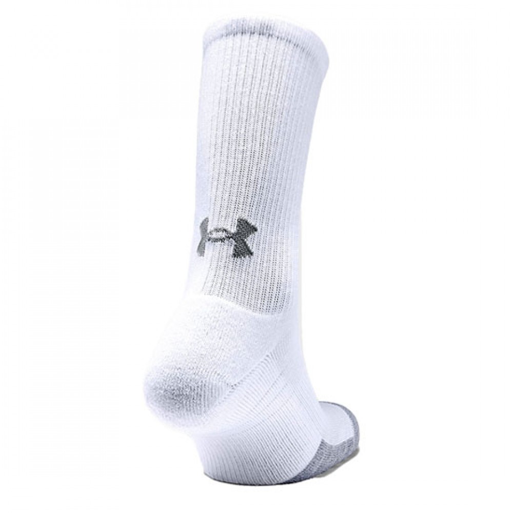 Шкарпетки спортивні Under Armour HeatGear® Crew Socks 3 пари білі (1346751-100)
