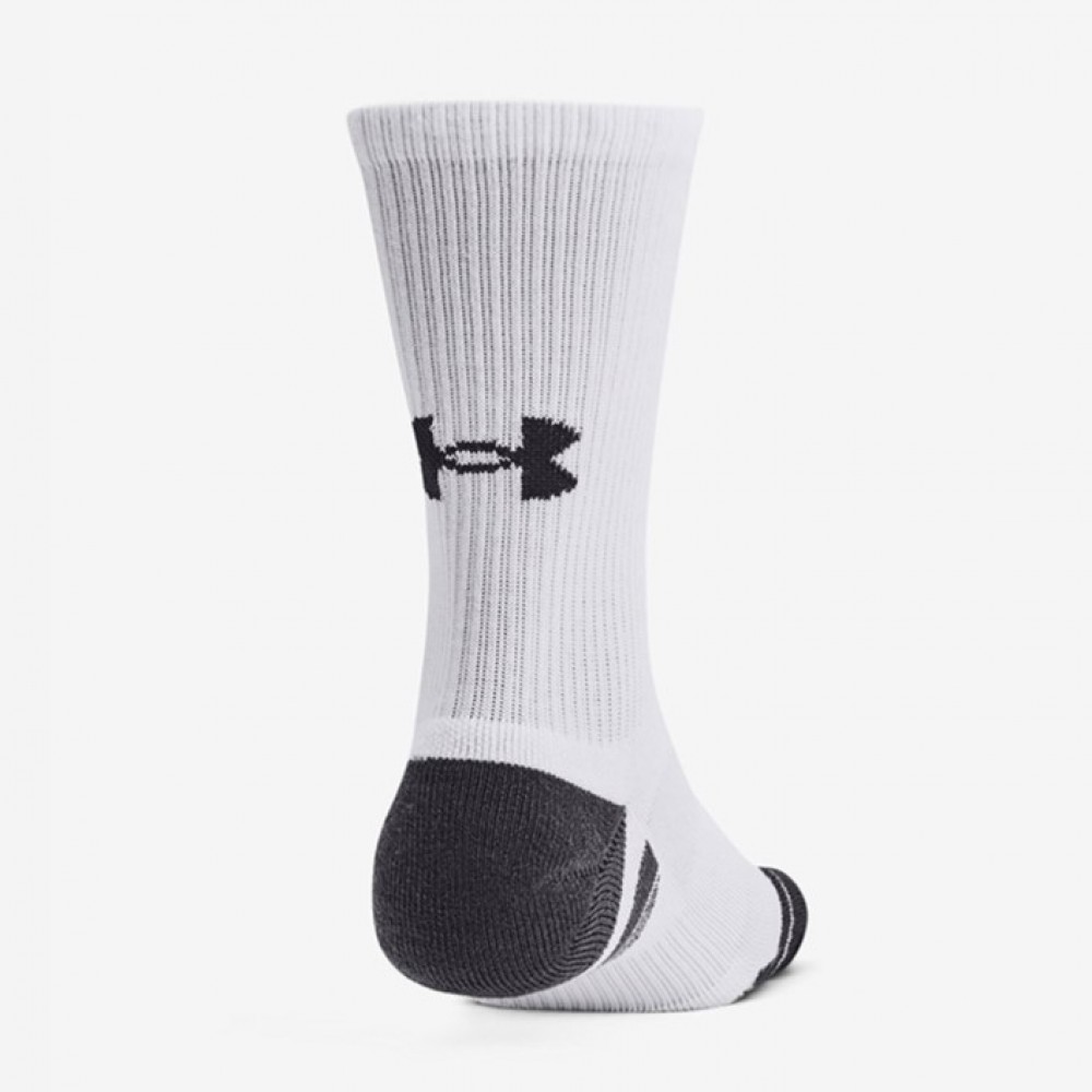 Шкарпетки спортивні Under Armour Performance Tech 3-Pack Crew Socks 3 пари білі (1379512-100)