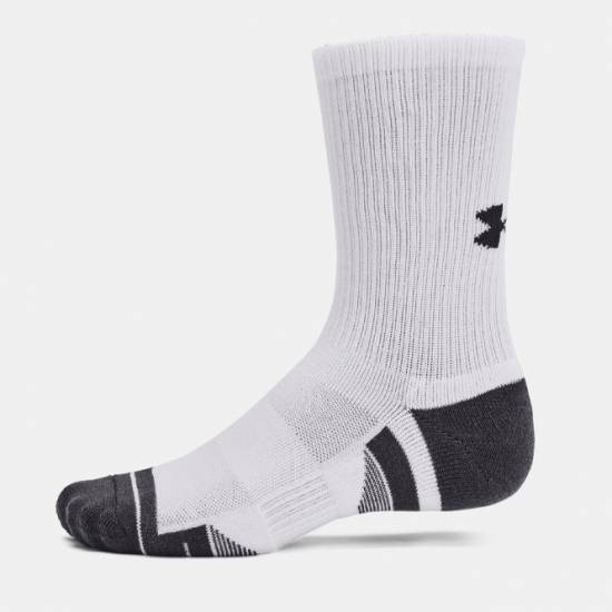 Шкарпетки спортивні Under Armour Performance Tech 3-Pack Crew Socks 3 пари білі (1379512-100)