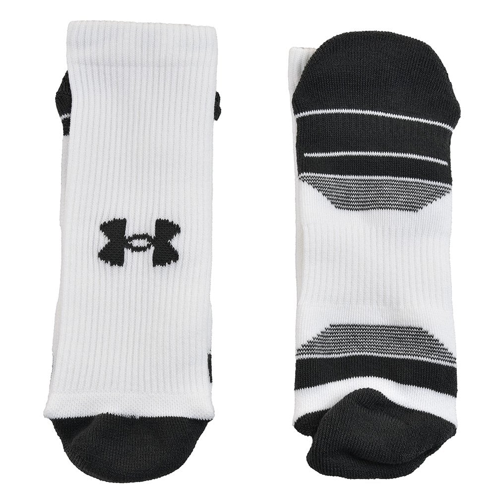 Шкарпетки спортивні Under Armour Performance Tech 3-Pack Crew Socks 3 пари білі (1379512-100)