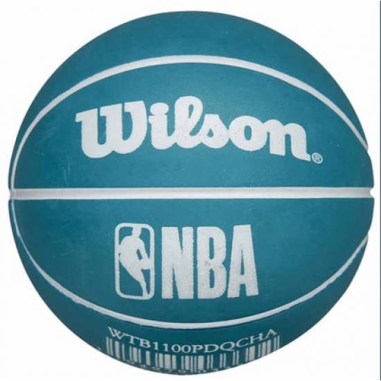 Міні-м'яч баскетбольний для дриблінгу Wilson NBA Dribbler Charlotte Hornets 6 см (WTB1100PDQCHA)