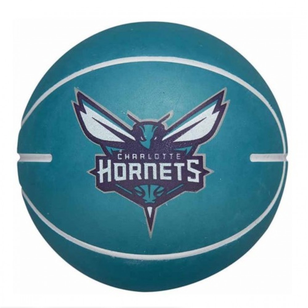 Міні-м'яч баскетбольний для дриблінгу Wilson NBA Dribbler Charlotte Hornets 6 см (WTB1100PDQCHA)