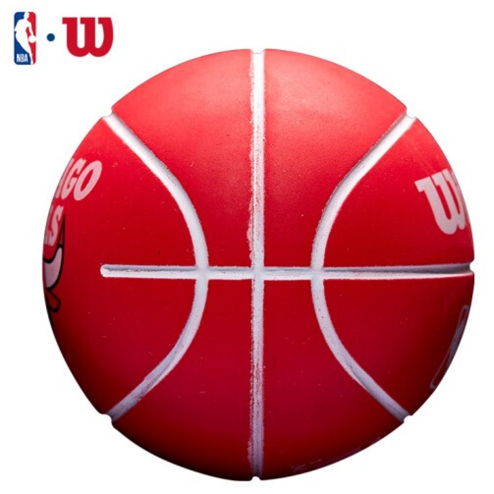 Міні-м'яч баскетбольний для дриблінгу Wilson NBA Dribbler Chicago Bulls 6 см (WTB1100PDQCHI)