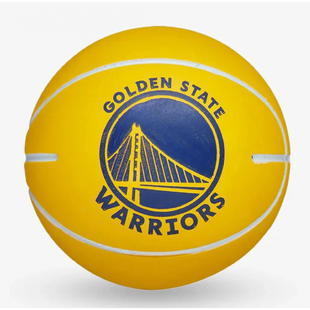 Міні-м'яч баскетбольний для дриблінгу Wilson NBA Dribbler Golden State Warriors 6 см (WTB1100PDQGOL)