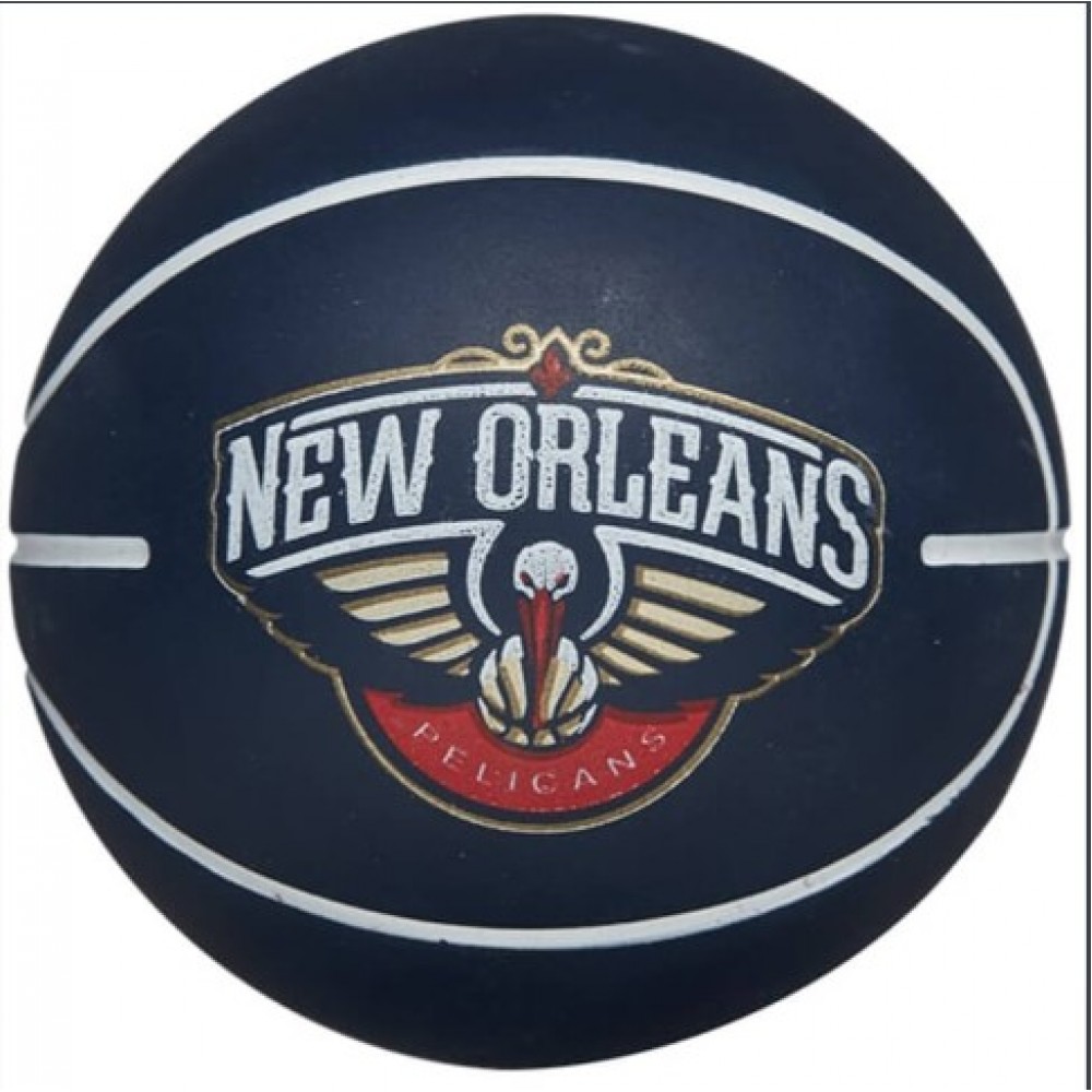 Міні-м'яч баскетбольний для дриблінгу Wilson NBA Dribbler New Orleans Pelicans 6 см (WTB1100PDQNO)