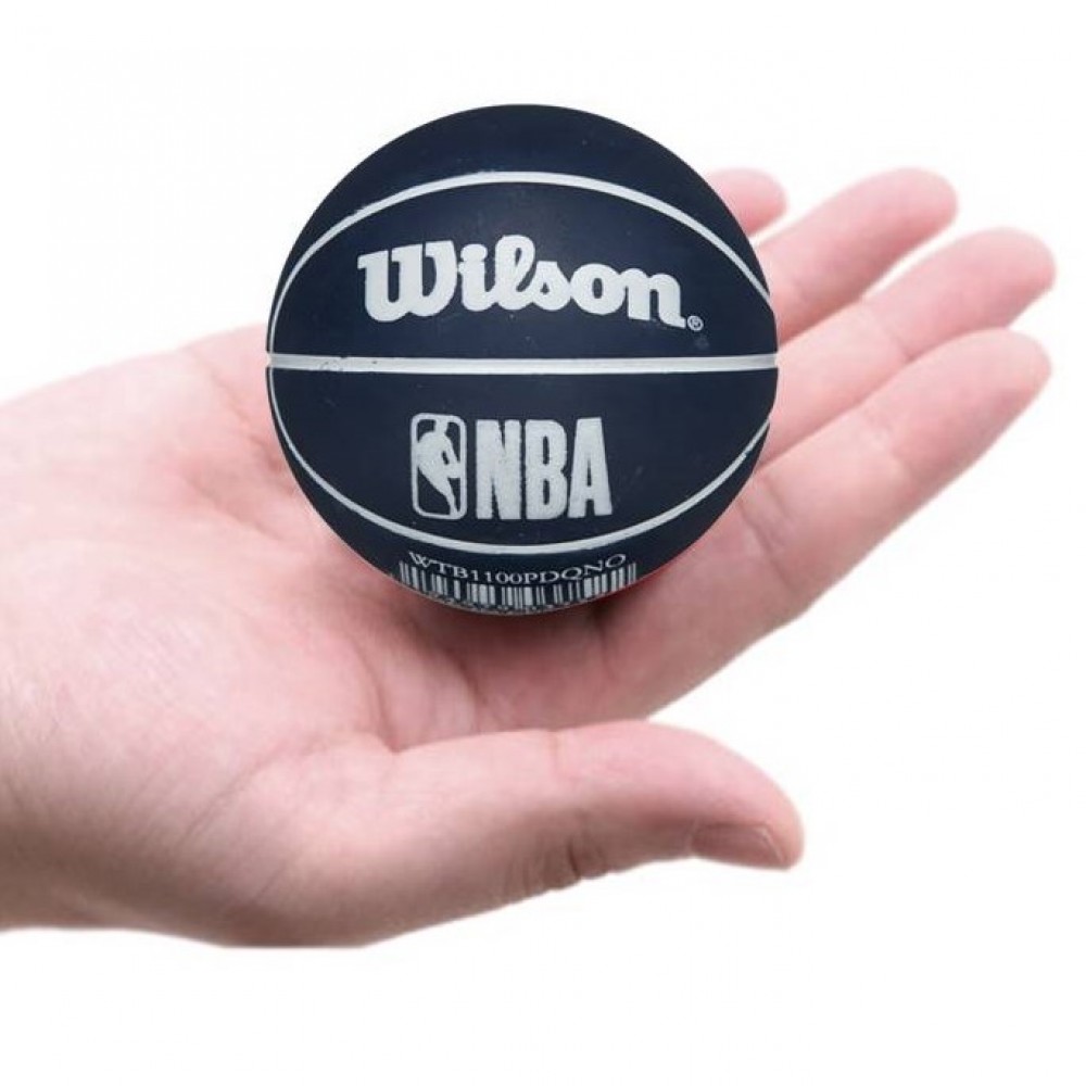 Міні-м'яч баскетбольний для дриблінгу Wilson NBA Dribbler New Orleans Pelicans 6 см (WTB1100PDQNO)