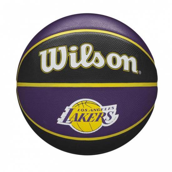М'яч баскетбольний Wilson NBA Los Angeles Lakers Outdoor розмір 7 гумовий (WTB1300XBLAL)