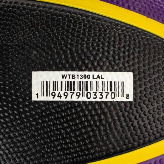 М'яч баскетбольний Wilson NBA Los Angeles Lakers Outdoor розмір 7 гумовий (WTB1300XBLAL)