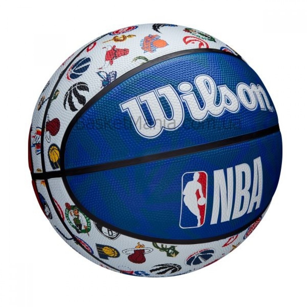 Баскетбольний м'яч Wilson NBA All Team Outdoor р 7 вуличний оригінал (WTB1301XBNBA) 