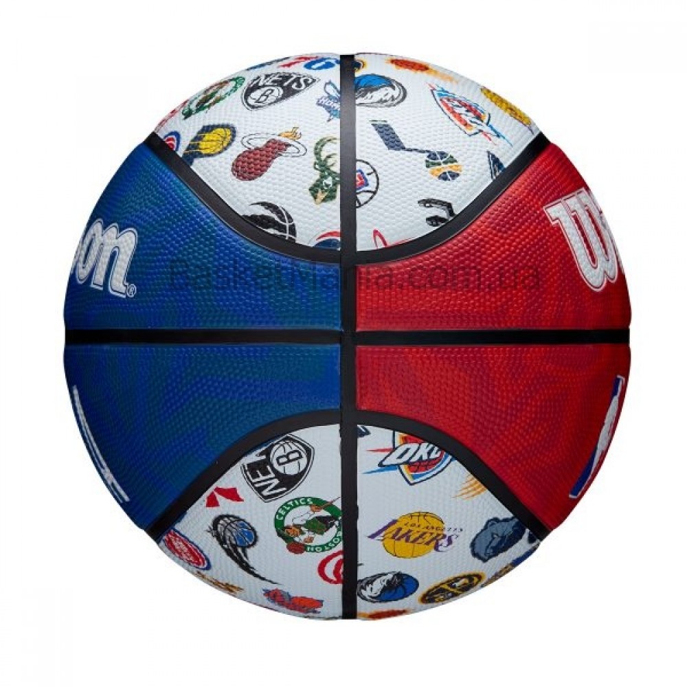 Баскетбольний м'яч Wilson NBA All Team Outdoor р 7 вуличний оригінал (WTB1301XBNBA) 
