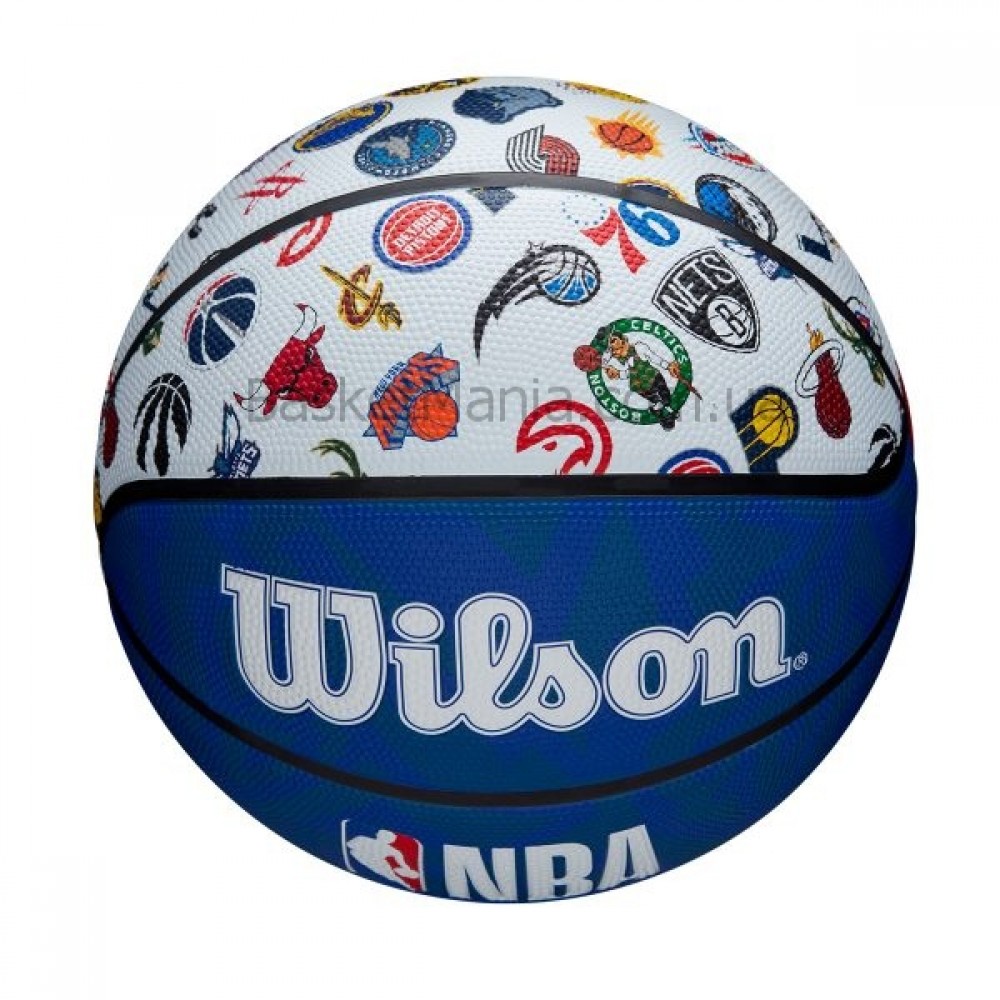 Баскетбольний м'яч Wilson NBA All Team Outdoor р 7 вуличний оригінал (WTB1301XBNBA) 