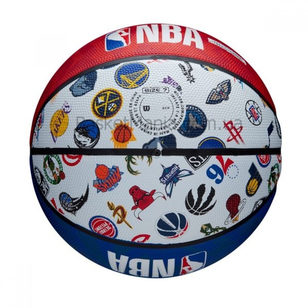 Баскетбольний м'яч Wilson NBA All Team Outdoor р 7 вуличний оригінал (WTB1301XBNBA) 