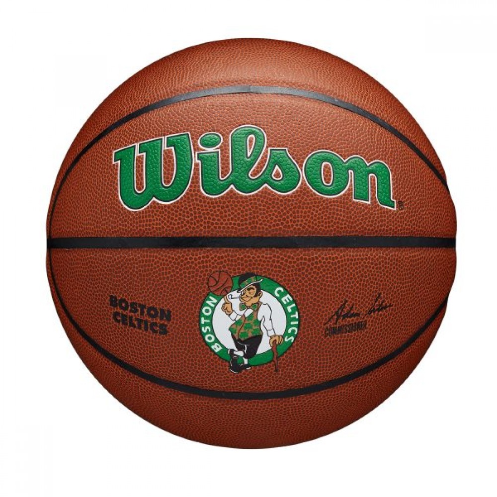 М'яч баскетбольний Wilson NBA Team Composite Boston Celtics розмір 7 композитна шкіра (WTB3100XBBOS)