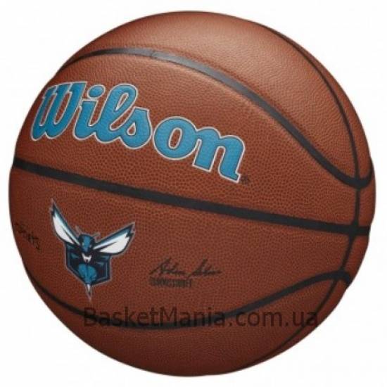 М'яч баскетбольний Wilson NBA Team Alliance Composite Charlotte Hornets розмір 7 композитна шкіра (WTB3100XBCHA)