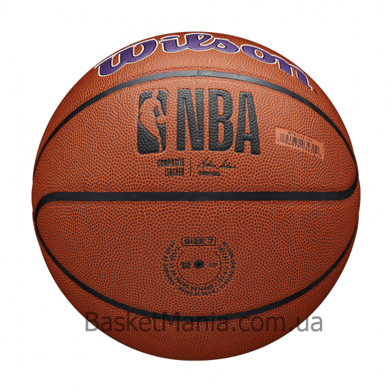 М'яч баскетбольний Wilson NBA Team Composite Los Angeles Lakers розмір 7 композитна шкіра (WTB3100XBLAL)