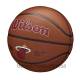 М'яч баскетбольний Wilson NBA Team Composite Miami Heat розмір 7 композитна шкіра (WTB3100XBMIA)