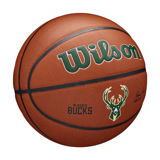 М'яч баскетбольний Wilson NBA Team Alliance Composite Milwaukee Bucks розмір 7 композитна шкіра (WTB3100XBMIL)