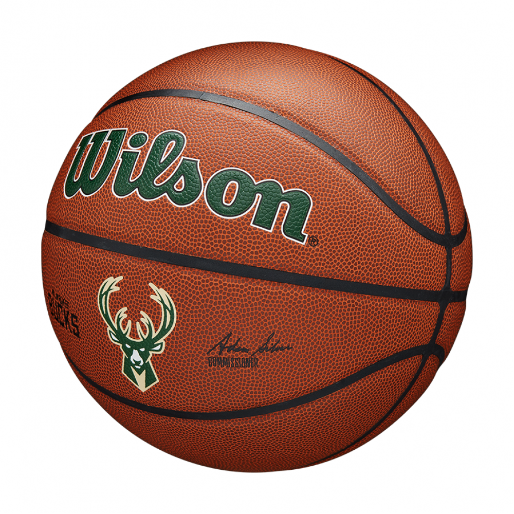 М'яч баскетбольний Wilson NBA Team Alliance Composite Milwaukee Bucks розмір 7 композитна шкіра (WTB3100XBMIL)