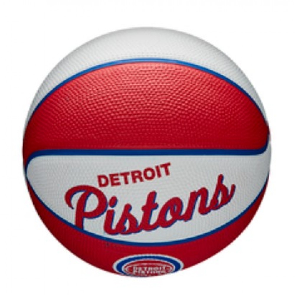Міні-м'яч баскетбольний Wilson Team Retro Mini Detroit Pistons розмір 3 (WTB3200XBDET)