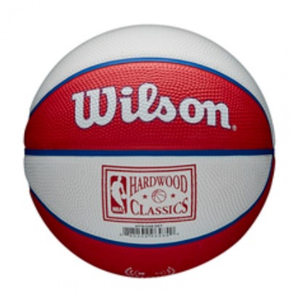 Міні-м'яч баскетбольний Wilson Team Retro Mini Detroit Pistons розмір 3 (WTB3200XBDET)