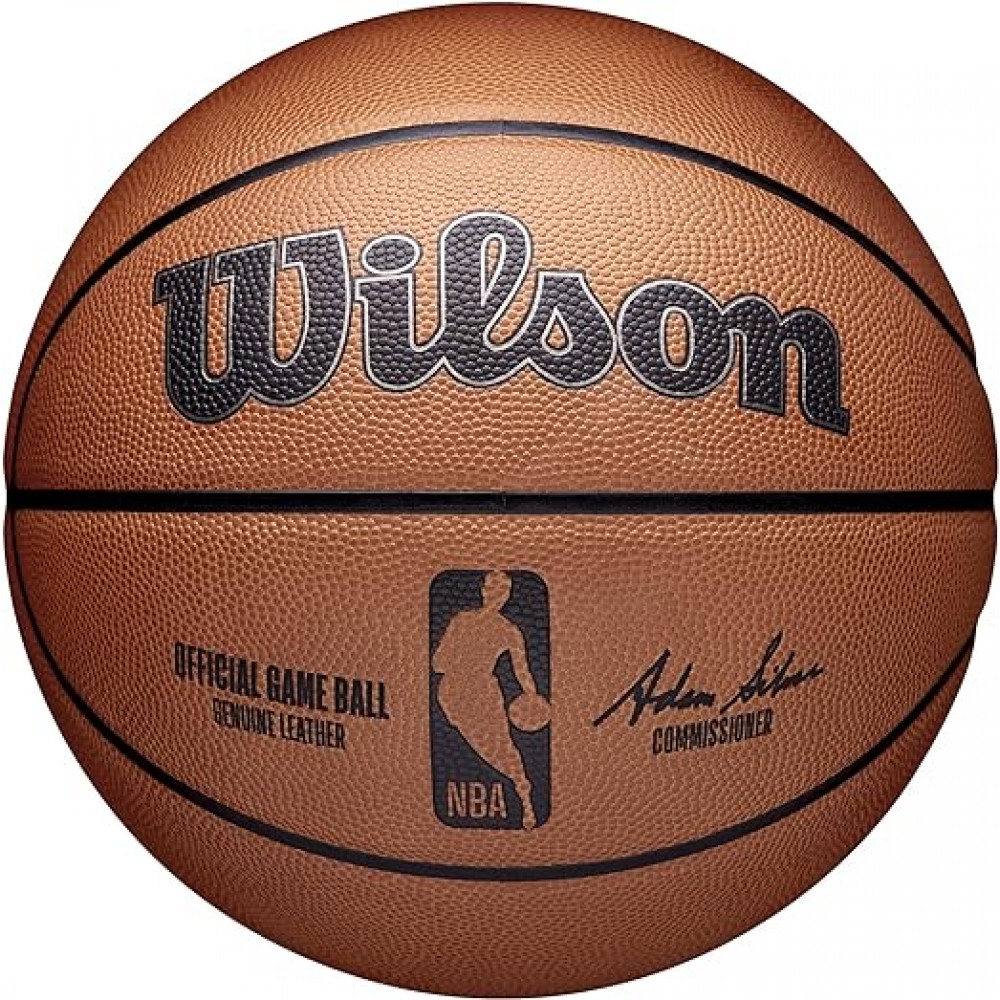 М'яч баскетбольний офіційний Wilson NBA Official Game Basketball розмір 7 натуральна шкіра (WTB7500XB07)