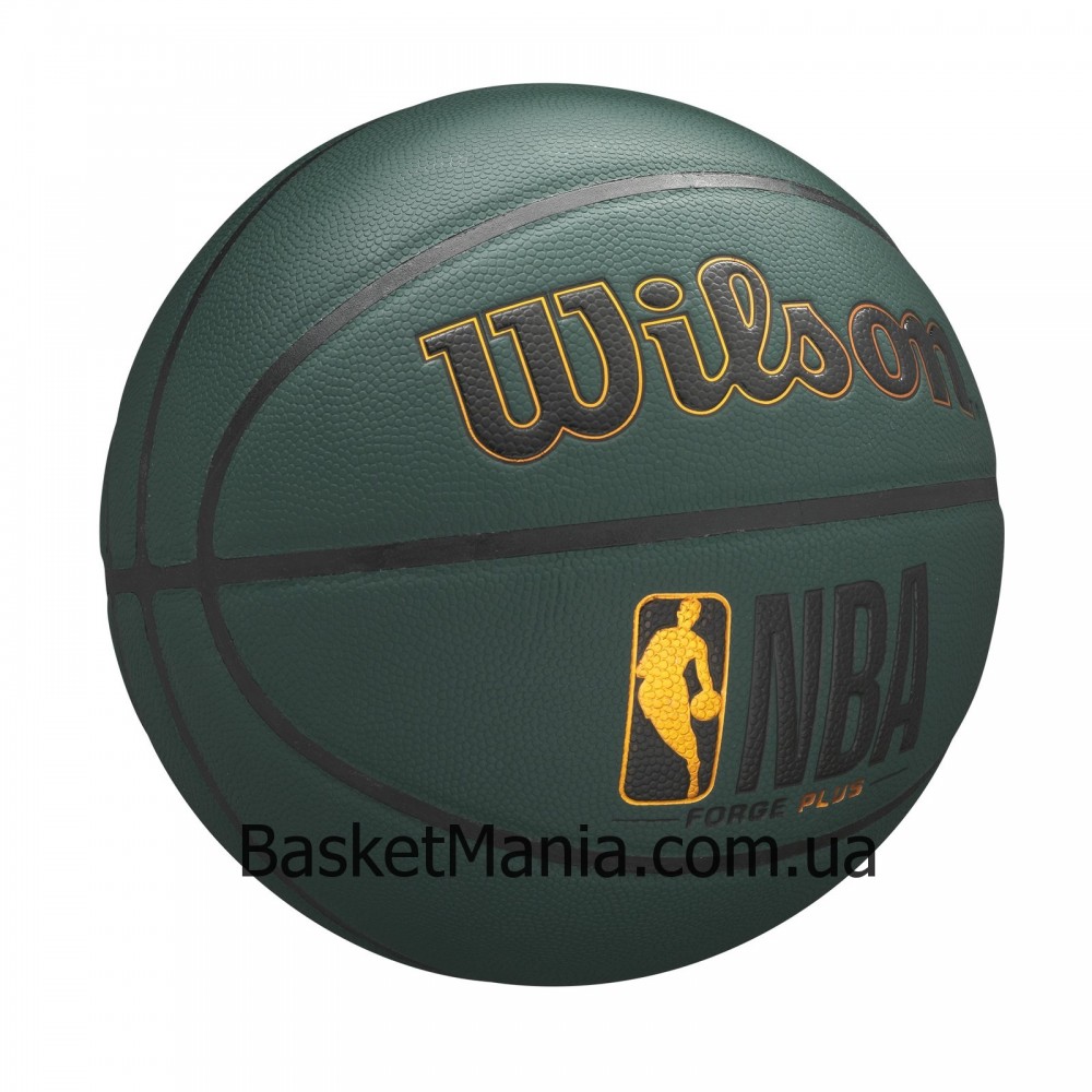 М'яч баскетбольний Wilson NBA Forge Plus Forest Green розмір 7 композитна шкіра (WTB8103XB07)