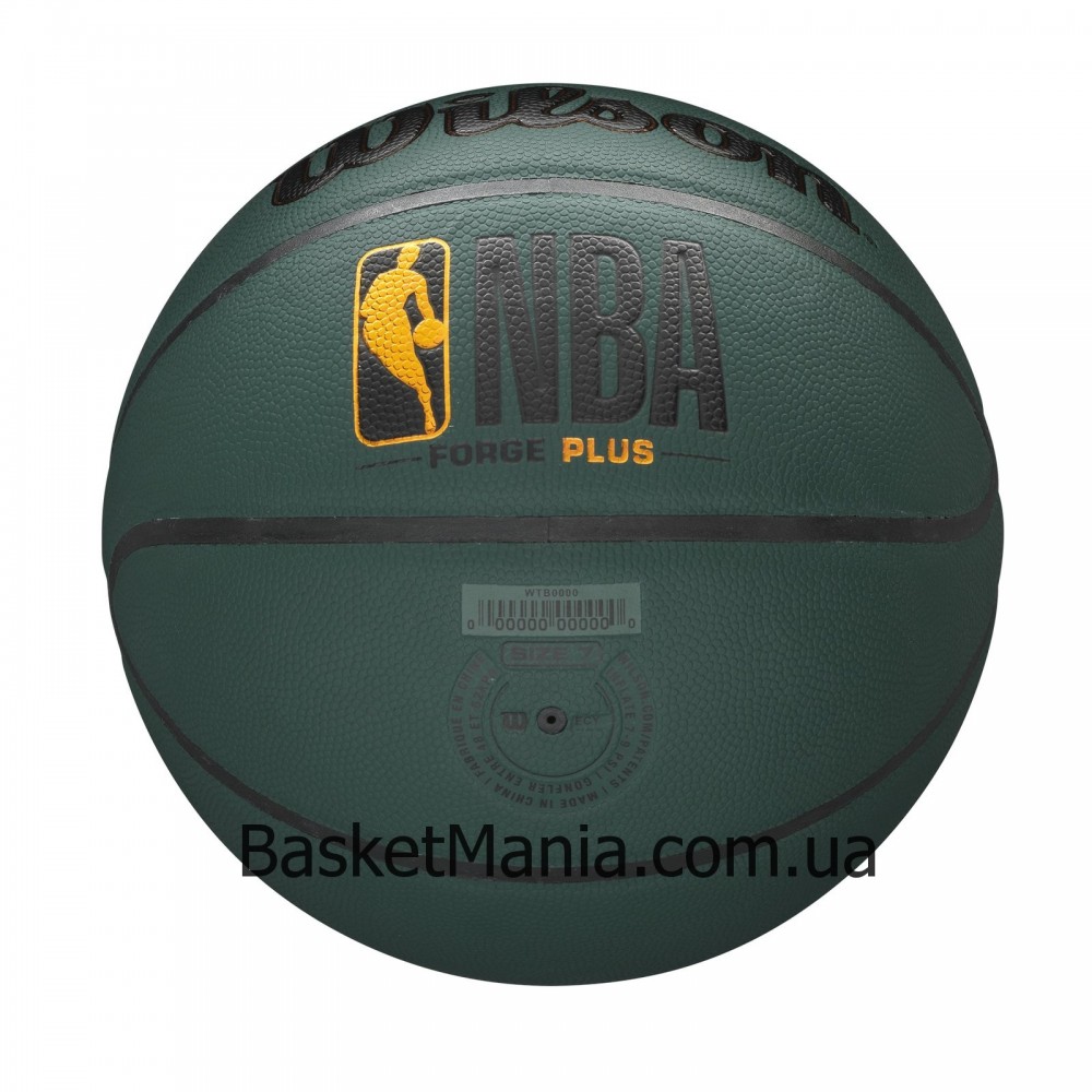 М'яч баскетбольний Wilson NBA Forge Plus Forest Green розмір 7 композитна шкіра (WTB8103XB07)