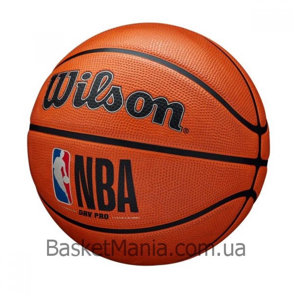М'яч баскетбольний Wilson NBA DRV Pro розмір 6, 7 гумовий для гри на вулиці (WTB9100XB07)