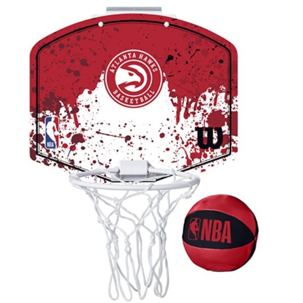 Міні-щит баскетбольний Wilson NBA Team Mini Hoop Atlanta Hawks (WTBA1302ATL)