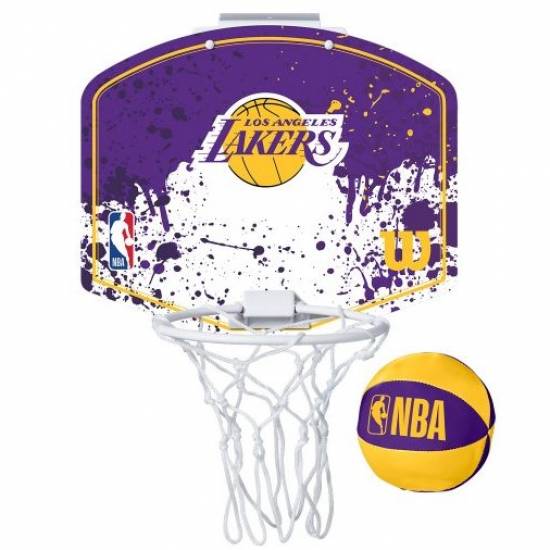 Міні-щит баскетбольний Wilson NBA Team Mini Hoop Los Angeles Lakers (WTBA1302LAL)