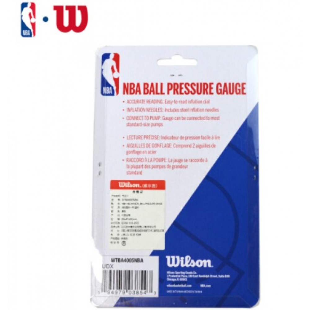 Манометр для спортивних м'ячів Wilson NBA Mechanical Ball Pressure Gauge (WTBA4005NBA)