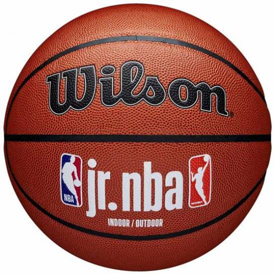 М'яч баскетбольний Wilson Junior NBA Logo Indoor Outdoor розмір 5, 6, 7 композитна шкіра (WZ2009801XB7)