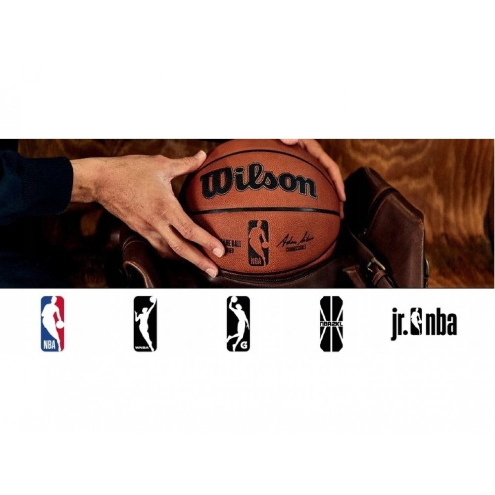 М'яч баскетбольний Wilson NBA DRV Pro Streak Outdoor Basketball розмір 6, 7 гумовий для гри на вулиці-залі (WZ3012501XB6)