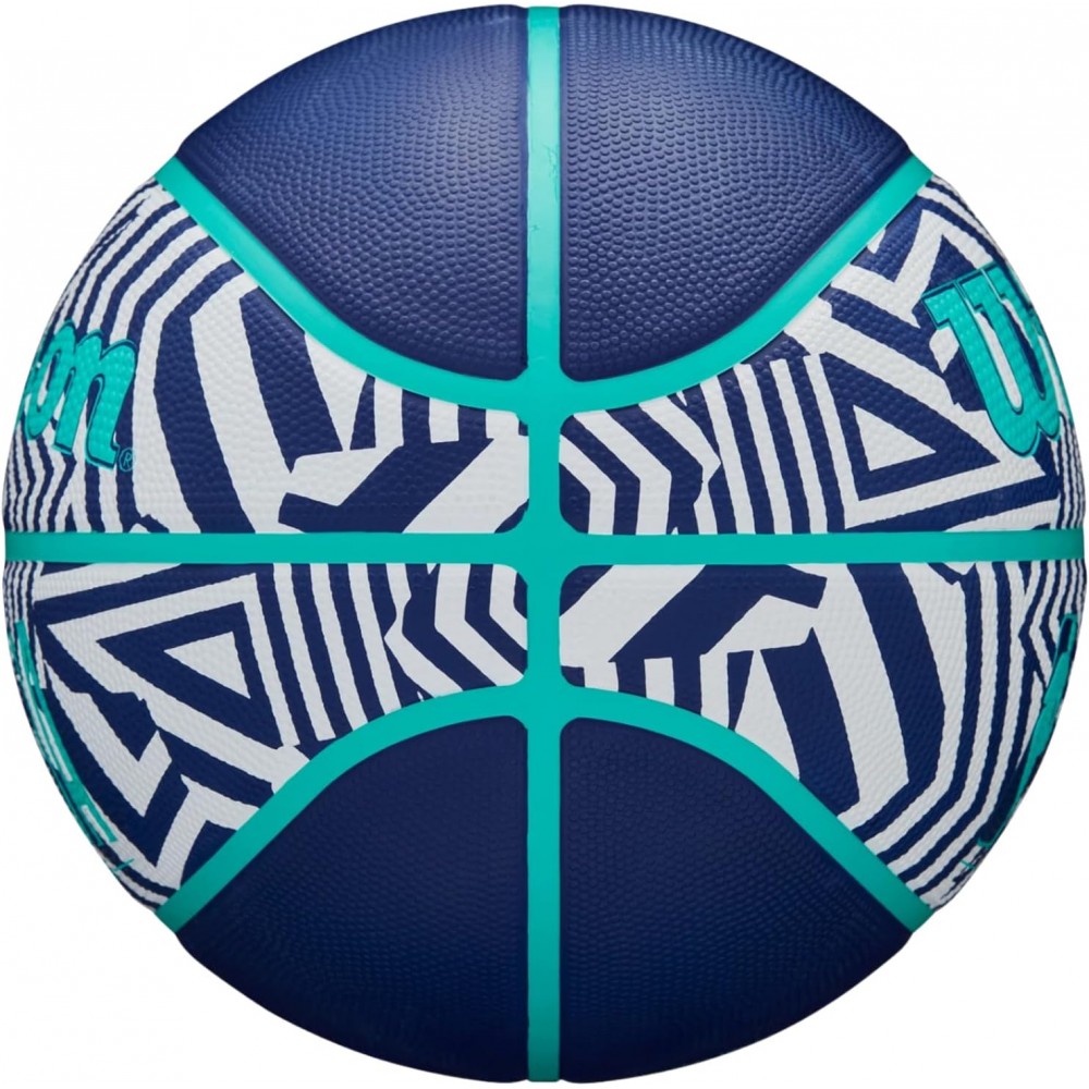 Баскетбольний мяч Wilson NBA DRV Plus Dazzle Camo Ball розмір 6, 7 гумовий для гри на вулиці оригінал (WZ3016102XB7)
