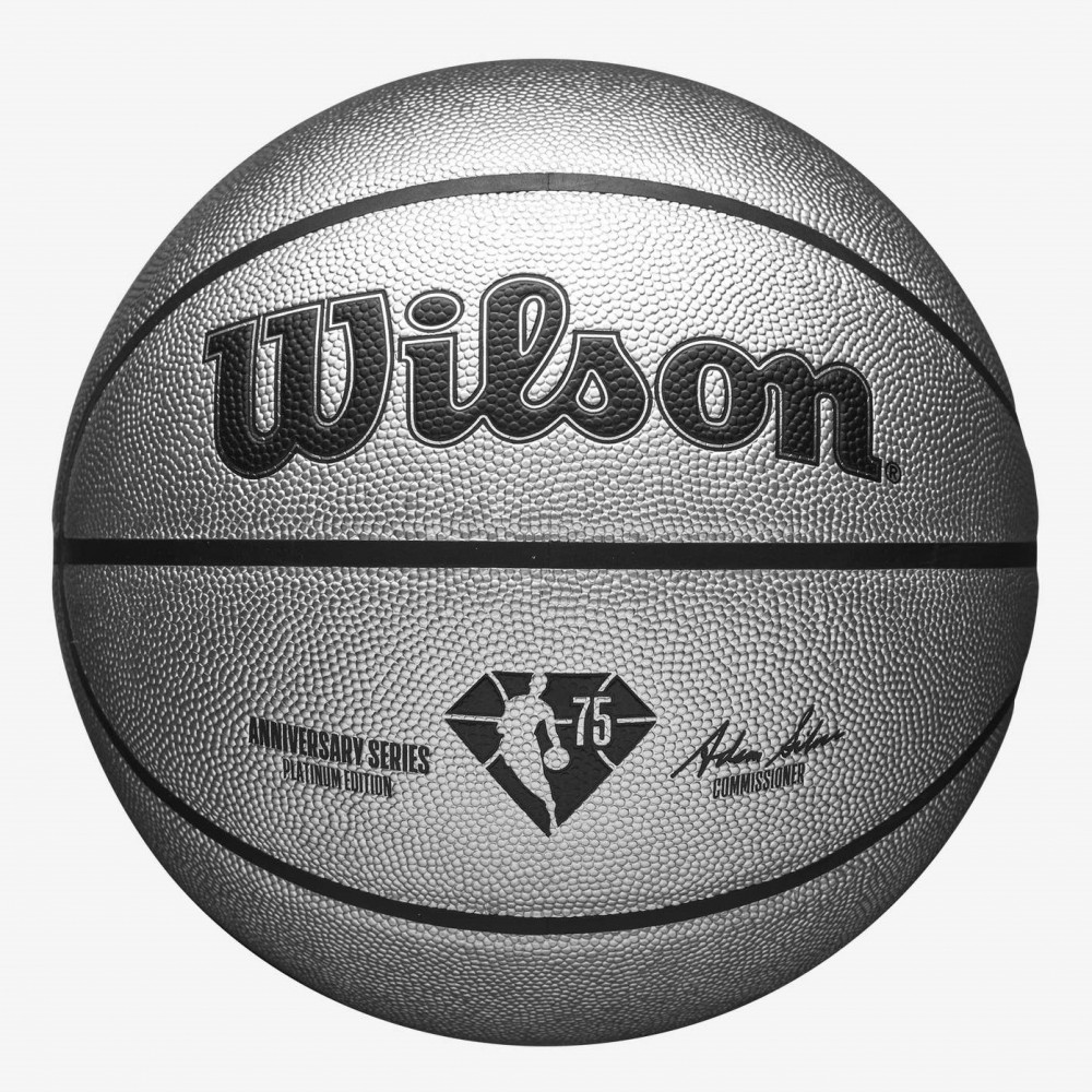 М'яч баскетбольний Wilson NBA 75TH Platinum Edition розмір 7 композитна шкіра (WZ4003701XB7)