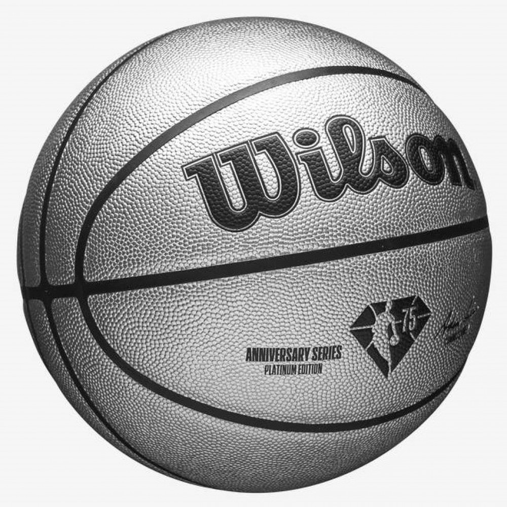 М'яч баскетбольний Wilson NBA 75TH Platinum Edition розмір 7 композитна шкіра (WZ4003701XB7)