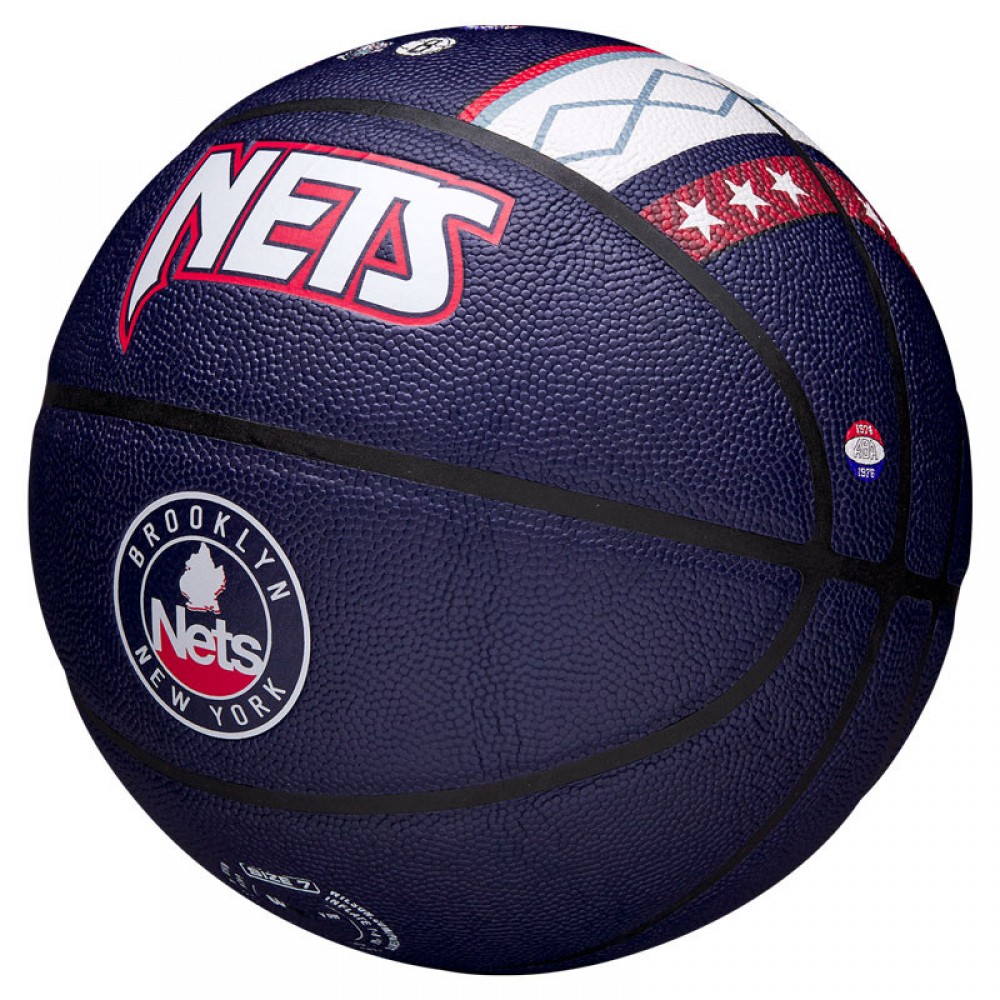 М'яч баскетбольний Wilson NBA Team City Edition Collector Brooklyn Nets розмір 7 композитна шкіра (WZ4003903XB7)
