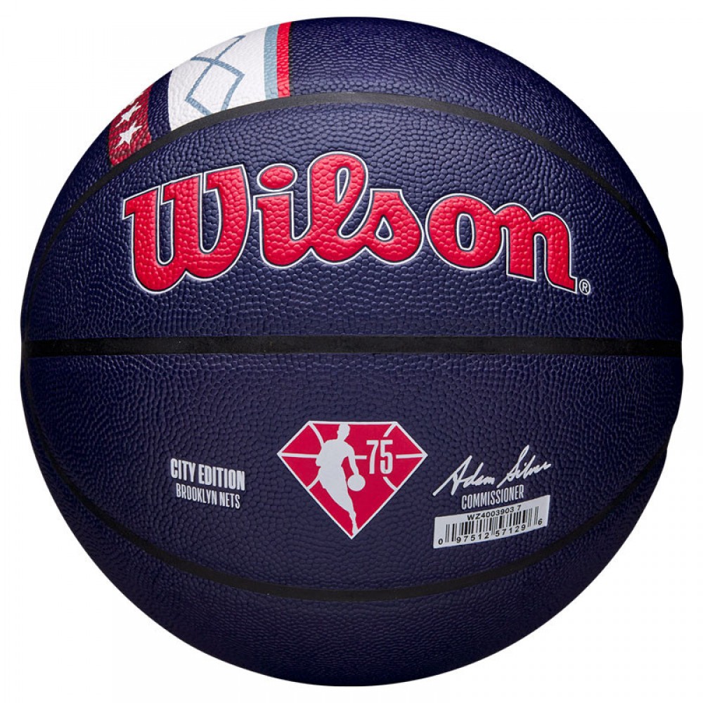 М'яч баскетбольний Wilson NBA Team City Edition Collector Brooklyn Nets розмір 7 композитна шкіра (WZ4003903XB7)