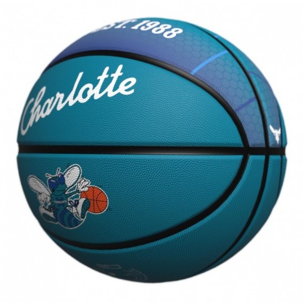 М'яч баскетбольний Wilson NBA Team City Collector Charlotte Hornets розмір 7 композитна шкіра (WZ4003904XB7)