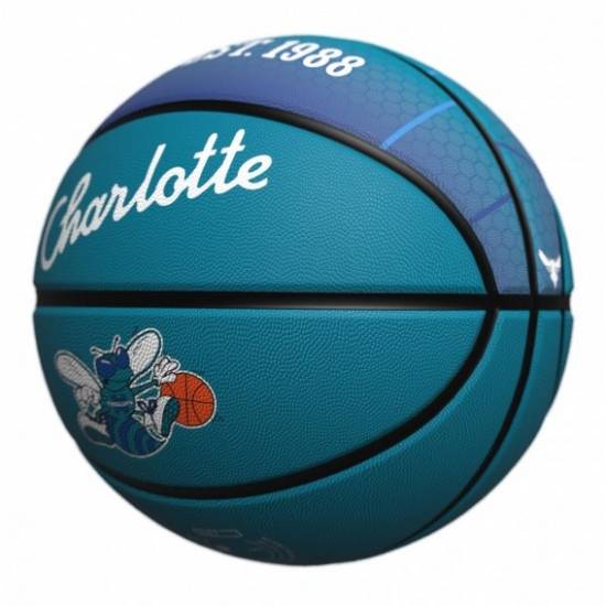 М'яч баскетбольний Wilson NBA Team City Collector Charlotte Hornets розмір 7 композитна шкіра (WZ4003904XB7)