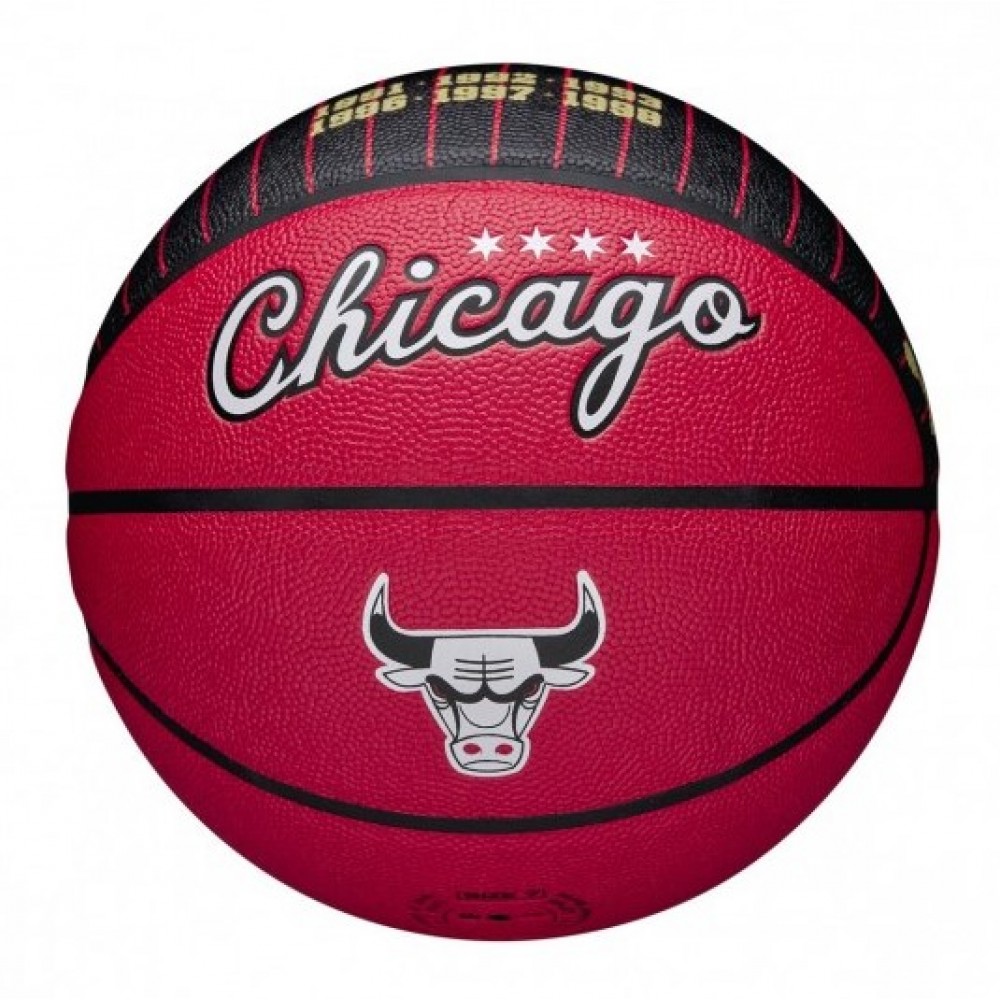 М'яч баскетбольний Wilson NBA Team City Collector Chicago Bulls розмір 7 композитна шкіра (WZ4003905XB7)